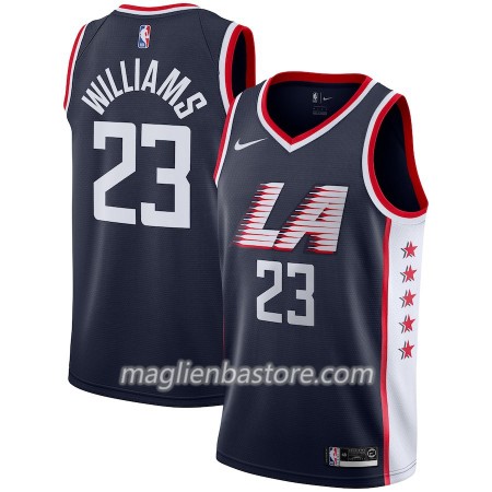 Maglia NBA Los Angeles Clippers Lou Williams 23 2018-19 Nike City Edition Navy Swingman - Uomo